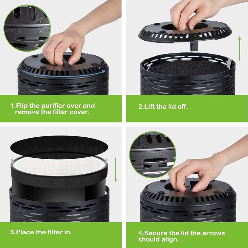 FilledwithLove True HEPA with Activated Carbon Filter Compatible with Levoit LV-H132, Part # LV-H132-RF (2 - Pack) FilledwithLove - Image 3